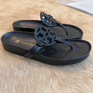 Tory Burch Black Miller Cloud Sandals